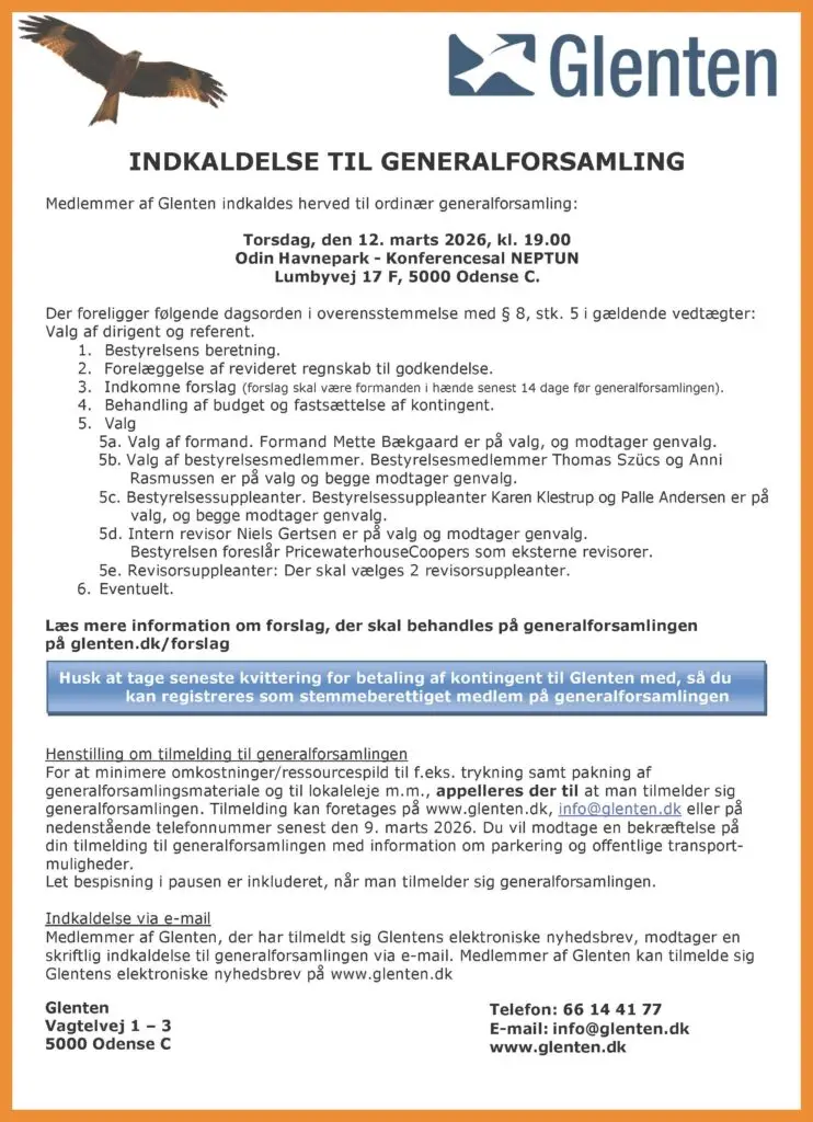 Annonce til ugeavis generalforsamling